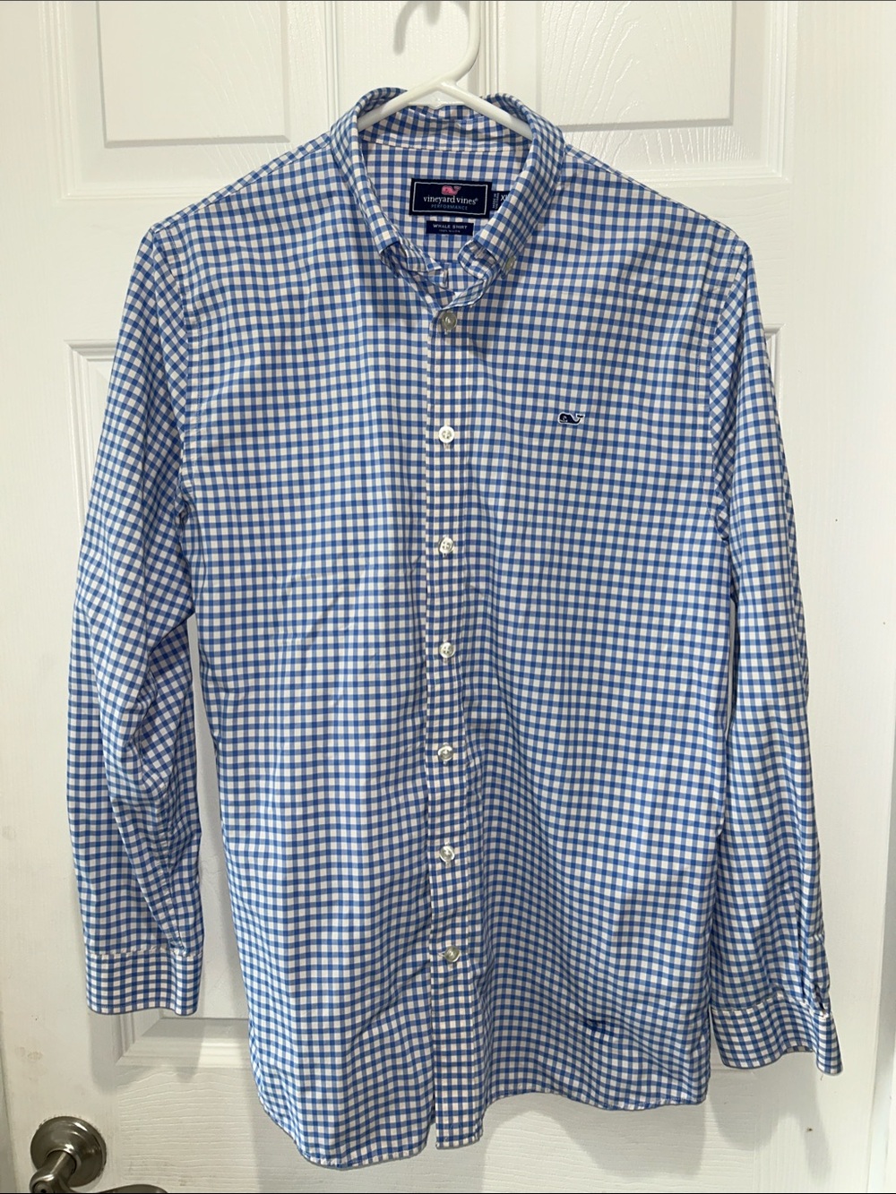 Vineyard Vines Blue and White Gingham Button-Down Shirt